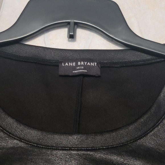 Lane Bryant Black  pleather top Size 18-20 - Picture 5 of 8